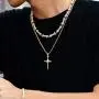 E-EmerMarking Hip Hop Jewelry 18K Gold Plated Iced Out CZ Bling Bling Pendant Necklace with Stainless Steel Chain for Women Men