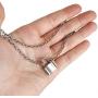 Nanafast Chain Lock Necklace Stainless Steel Statement Long Padlock Pendant Necklace for Women Girls Silver 18-32 Inches
