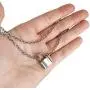Nanafast Chain Lock Necklace Stainless Steel Statement Long Padlock Pendant Necklace for Women Girls Silver 18-32 Inches