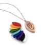 Leaf Diffuser Necklace (Rose Gold)