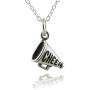 Sterling Silver Tiny Cheer Megaphone Charm Necklace, 18'' Chain