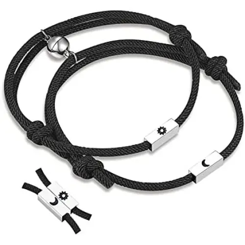 UNGENT THEM Couple Bracelets Magnetic Sun and Moon Matching Couples Attraction His and Hers Relationship Bracelet Set Gift for Boyfriend Girlfriend Women Men Him Her Best Friends BFF… UNGENT THEM Couple Bracelets Magnetic Sun and Moon Matching Couples Attraction His and Hers Relationship Bracelet Set Gift for Boyfriend Girlfriend Women Men Him Her Best Friends BFF…