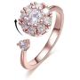 Bling Toman Womens Band Ring Girls Spin Ring Adjustable Spinner Ring for Teens, Secret Fidget Ring Relieving Anxiety and Boredom, Women Jewelry Gift