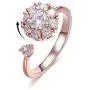 Bling Toman Womens Band Ring Girls Spin Ring Adjustable Spinner Ring for Teens, Secret Fidget Ring Relieving Anxiety and Boredom, Women Jewelry Gift