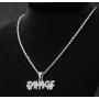 Halukakah Gold Chain with Bubble Letter King/Gang/Trap/Savage Iced Out,Diamond Necklace for Men 18k Real Gold Plated/Platinum White Gold Finish with Rope Chain 24''/Tennis Chain 20'' Free Giftbox