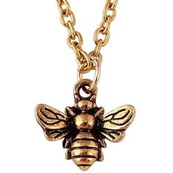 WUSUANED Vintage Minial Honeybee Bumblebee Necklace Insect Jewelry for Women Girl