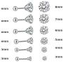 6 Pairs 3-8mm Cubic Zirconia Stud Earrings Set, 316L Hypoallergenic Surgical Stainless Steel Piercing Cartilage Fashion Helix Earrings for Women Men and Girls