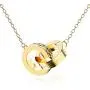 SOOYINN Interlocking Double Circles Necklace with “LOVE FOREVER” and Cubic Zirconia , Rose Gold | Gold | Silver Pendant Necklaces for Women and Girls Jewelry Gifts