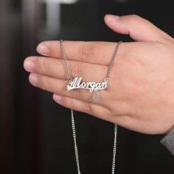 YSAHan Custom Initial Name Necklace Personalized Love Heart Charm Pendant Nameplate Jewelry Birthday Valentines Day Gift for Women Girls