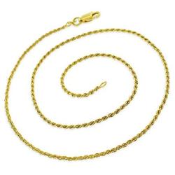 925 Italian Sterling Silver 1mm - 5.5mm Solid Rope Diamond Cut Chain, FREE Microfiber Cloth, Yellow Gold Plated Link Necklace & Bracelet, Giorgio Bergamo