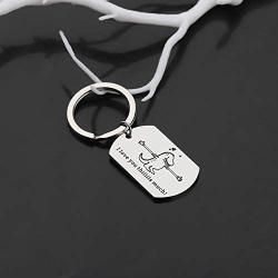 Gzrlyf T-rex Keychain I Love You Thiiiiis Much Funny Dinosaur Gifts for Couples Parents Dinosaur Lover