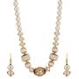 Efulgenz Boho Indian Bollywood Antique Gold Plated Faux Pearl Beaded Bridal Wedding Strand Statement Necklace Earrings Jewelry Set