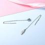 SILVERCUTE Cat Ear Kitten Charm Necklace BFF Friendship Jewelry 925 Sterling Silver 18'' Chain Rainbow CZ or Pearl Cat Ear Pendant