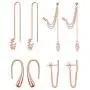 Ofeiyaa 4 Pairs Wave Cuff Earrings CZ Wrap Tassel Bar Chain Dangle Earrings Cartilage Crawler Threader Drop Earrings Teardrop Back Dangle Earrings for Women Girls Rose Gold Silver Ofeiyaa 4 Pairs Wave Cuff Earrings CZ Wrap Tassel Bar Chain Dangle Earrings Cartilage Crawler Threader Drop Earrings Teardrop Back Dangle Earrings for Women Girls Rose Gold Silver
