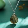 Plumiss Natural Stone Pendant Long Chain Necklace for Women Men