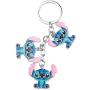 WSNANG Ohana Keychain Ohana Means Family Hibiscus Flower Charm Keychain Hawaiian Ohana Gift Lilo Stitch Jewelry Gift for Family Best Friends