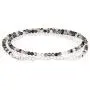 NirvanaIN Sparkling Black Rutile Quartz Round Gemstone Beads Necklace, Sri Lankan Black Rutile Quartz, 18'' Long Faceted Beaded Necklace Jewelry, Gift