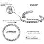 DEETO 16G 4Pcs 316L Stainless Steel Zircon Septum Nose Ring hoops Cartilage Earrings, Tragus Helix Earrings, Nose Rings, Piercing Jewelry