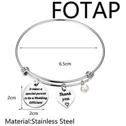 FOTAP Wedding Officiant Gift It Takes A Special Person to Be A Wedding Officiant Bracelet Wedding Party Gift Bridal Party Gift Officiant Proposal Gift