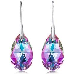 LADY COLOUR ✦Wonderland✦ Drop Dangle Earrings for Women Crystals Jewelry for Ladies Birthday Romantic Gifts with Gift Box, Soft Cloth