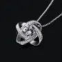 B.Catcher Silver Necklace Womens 925 Silver Cubic Zirconia Pendant Gemini Necklace B.Catcher Silver Necklace Womens 925 Silver Cubic Zirconia Pendant Gemini Necklace