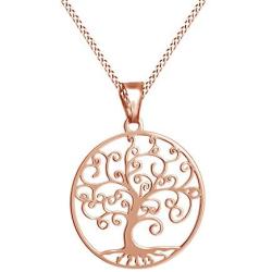 Jewel Zone US Tree of Life Filigree Pendant Necklace 14k Gold Over Sterling Silver