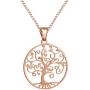 Jewel Zone US Tree of Life Filigree Pendant Necklace 14k Gold Over Sterling Silver