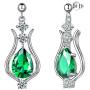 Aurora Tears Violin Music Jewelry Women 925 Sterling Silver Music Fans Birth Stone Pendant/Earrings Musicial Gift Musician Birthday Jewelry Present