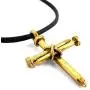 FORGIVEN JEWELRY Antique Nail Cross Necklace in Gold FORGIVEN JEWELRY Antique Nail Cross Necklace in Gold