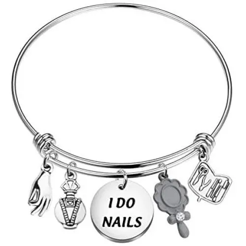 SEIRAA Manicurist Bracelet Nail Technician Jewelry I Do Nails Bracelet Funny Cosmetology Gift Makeup Gifts for Nail Artist Beautician SEIRAA Manicurist Bracelet Nail Technician Jewelry I Do Nails Bracelet Funny Cosmetology Gift Makeup Gifts for Nail Artist Beautician