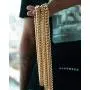 TRIPOD JEWELRY Mens 18K Miami Cuban Link Chain Cuban Bracelet- 18K Gold Plated Stainless Steel 10mm,12mm,14mm Cuban Link Necklace Gold Cuban Choker for Men Hip Hop Jewelry