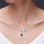 925 Sterling Silver Cute Paw Print Pendant Necklace for Women