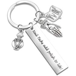 LLsuy Manicurist Gift Estheticians Keychain Nail Tech Gift Beautician Gift Nail Technician Jewelry Cosmetology Gift for Her