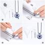 Minicremation Cremation Jewelry Urn Necklace for Ashes for Pet, Cute Pet Pendant Dog Paw Necklace for Woman Men with Filling Kit