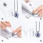 Minicremation Cremation Jewelry Urn Necklace for Ashes for Pet, Cute Pet Pendant Dog Paw Necklace for Woman Men with Filling Kit
