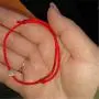 18K Gold Plated Heart String Bracelets For Women Men Teen Girls Boys Adjustable Hand-woven Nylon Red Black Rope Cord Thread Gift Minimalist Jewelry, 2/6pcs