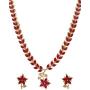 Efulgenz Bridal Crystal Cubic Zirconia Floral Gold Plated Necklace Earrings Jewelry Set for Women Girls Bride Bridesmaids