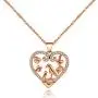 Uloveido Mom and Baby Hummingbird in Love Heart Pendant Necklace, 2 Birds Necklace for Mother Y483 Uloveido Mom and Baby Hummingbird in Love Heart Pendant Necklace, 2 Birds Necklace for Mother Y483