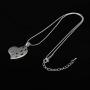 Lemegeton Footprints in the Sand Beautiful Poems Heart Shaped Necklace Gift Jewelry for Men Women