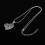 Lemegeton Footprints in the Sand Beautiful Poems Heart Shaped Necklace Gift Jewelry for Men Women