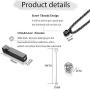 LOYALLOOK 2PCS Cremation Urn Necklace for Ashes Memorial CZ Skull Pendant Necklaces Black Stainless Steel Ashes Necklace Keepsakes Jewelry