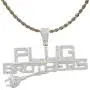 Nsitbbuery Hip Hop Night Club DJ Iced Out Letter Plug Pendant Stainless Steel Chain Necklace Nsitbbuery Hip Hop Night Club DJ Iced Out Letter Plug Pendant Stainless Steel Chain Necklace