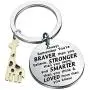 WSNANG Giraffe Lover Keychain You are Braver Stronger Smarter Than You Think Keychain Inspirational Gifts for Giraffe Lover Giraffe Lover WSNANG Giraffe Lover Keychain You are Braver Stronger Smarter Than You Think Keychain Inspirational Gifts for Giraffe Lover Giraffe Lover