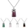 Natural Healing Crystal Stone Pendant Necklace Cylindrical Reiki Energy Gemstone Balance Chakra Womens Jewelry Gift Belt Stainless Steel Chain Natural Healing Crystal Stone Pendant Necklace Cylindrical Reiki Energy Gemstone Balance Chakra Womens Jewelry Gift Belt Stainless Steel Chain