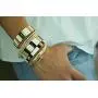 Cedar & Ink Enamel Tile Stackable Bracelet - Stretch Tila Color Block - Rectangle Square Dome Oval Arrow