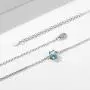 ChicSilver 925 Sterling Silver 12 Months Sparkling Round Cut Created Birthstone Pendant Necklace, 16 Inch Rolo Chain (with Gift Box)