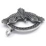 Gungneer Viking Raven Celtic Knot Pendant Stainless Steel Keel Chain Necklace Wheel of Life Accessory for Mens Womens