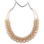 HANTON Handmade Strands Beaded Necklace for Women Girls Crystal Beads and Gold Plating Chains Statement Chokers Necklace 6 Colors
