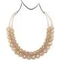 HANTON Handmade Strands Beaded Necklace for Women Girls Crystal Beads and Gold Plating Chains Statement Chokers Necklace 6 Colors