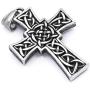 Gungneer Celtic Cross Pendant Necklace Stainless Steel Triquetra Talisman Irish Knot Jewelry Gift Men Women